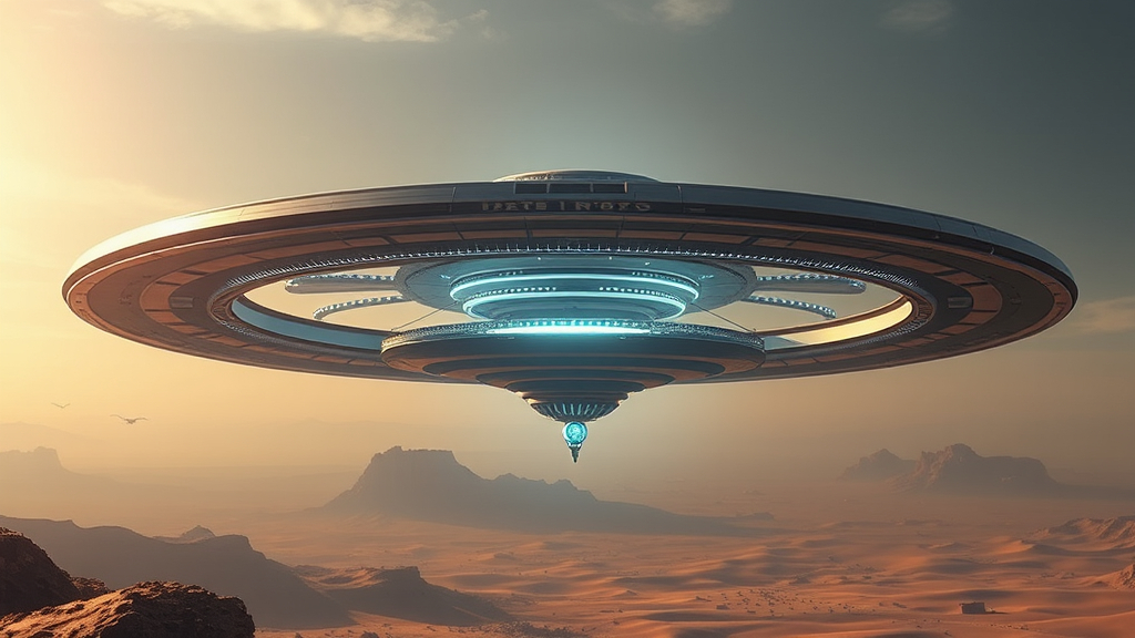 Vitsenholm floating above the desert